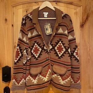 Tasha Polizzi Southwestern Aztec Cardigan Ranchcore Cozy Cabin Boho NWT XL NWT